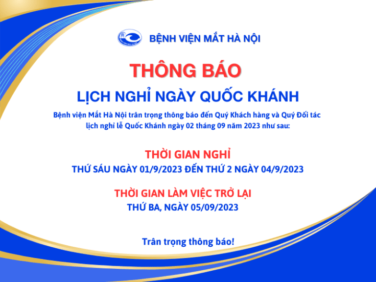 THÔNG BÁO LỊCH NGHỈ LỄ QUỐC KHÁNH 2/9